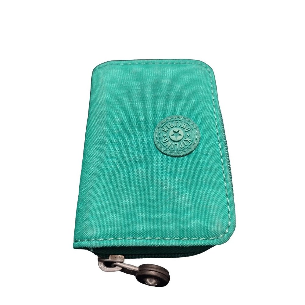 Kipling Turquoise Green Wallet Small Wallet Snap and Zip Around